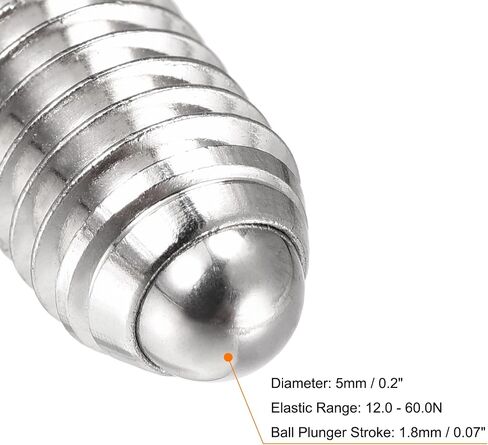مجموعة براغي Uxcell ذات نقطة كروية، M8 × 16 مم 304 من الفولاذ المقاوم للصدأ متري برغي مقبس سداسي زنبركي 8 قطع in Saudi Arabia