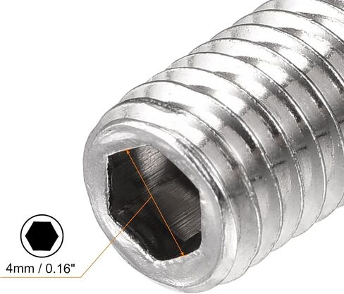 مجموعة براغي Uxcell ذات نقطة كروية، M8 × 16 مم 304 من الفولاذ المقاوم للصدأ متري برغي مقبس سداسي زنبركي 8 قطع in Saudi Arabia