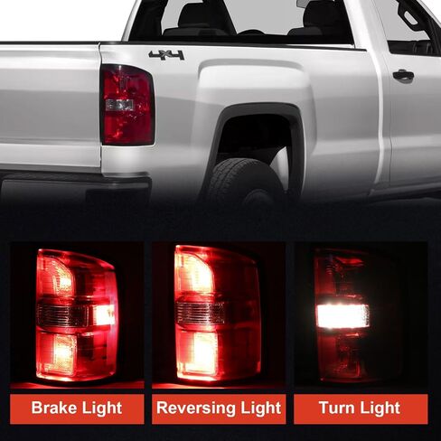 ضوء خلفي Lathsy متوافق مع 2014 2015 GMC Sierra 1500 المصابيح الخلفية المصابيح الخلفية مع مصابيح جانب الركاب الأيمن استبدال رقم الجزء: 23424738 in Saudi Arabia