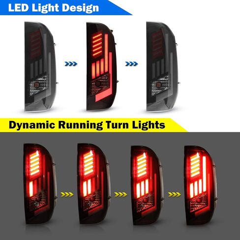 مصابيح خلفية LED من WOLFSTORM تناسب 2014-2021 Toyota Tundra، مجموعة مصابيح خلفية بديلة لسيارة Toyota Tundra Pickup، عدسات مدخنة in Kuwait