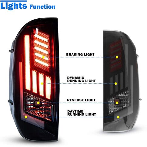 مصابيح خلفية LED من WOLFSTORM تناسب 2014-2021 Toyota Tundra، مجموعة مصابيح خلفية بديلة لسيارة Toyota Tundra Pickup، عدسات مدخنة in Kuwait