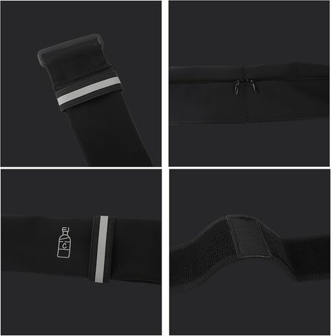Running Belt Hydration with Bottles,Fanny Pack Water Bottle Holder, Zipper Waist Pouch Fits Most phones, Design for Cycling Climbing Marathon (Watter Bottle Included) in Saudi Arabia