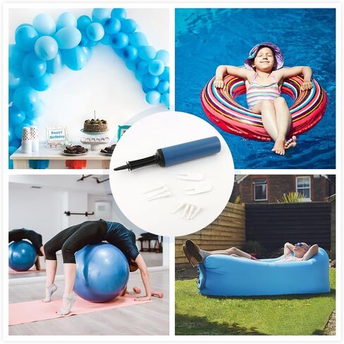 مضخة كرة التمرين، مضخة يدوية لكرة اليوجا، منفاخ مع قابس هواء وسحب هواء، مجموعة بديلة لمنفاخ كرة التمرين in Kuwait