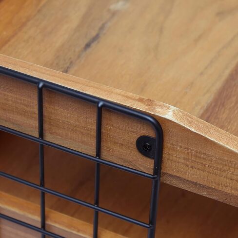 Elegant Designs HG1022-NWD Home Office Wood Desk Organizer Mail Letter Tray with 3 Shelves, Natural Wood in Saudi Arabia