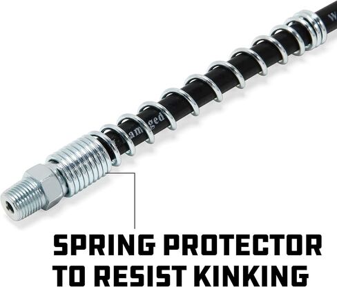 Powerbuilt 648813 12" Hd Flex Hose For Grease Guns,Black in Saudi Arabia