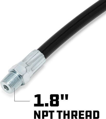Powerbuilt 648813 12" Hd Flex Hose For Grease Guns,Black in Saudi Arabia