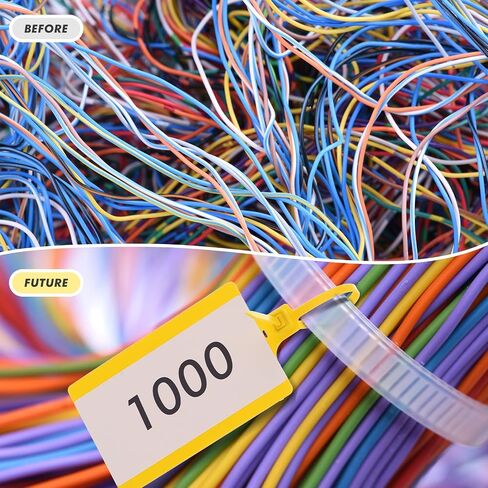 500 Pcs Plastic Tags Bulk Shipping Tags Waterproof Tags for Labeling Shipping Labels Writable Marker Ties Hanging Tags Storage Tag with 12 Pcs Markers Pens and 100 Pcs Sticker Labels in Saudi Arabia