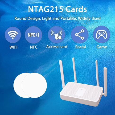 100Pcs NFC Tags, NTAG215 NFC Tags Blank White Card NFC Stickers NFC Coin Cards Compatible with TagMo and Amiibo with Adhesive Back NFC Enabled Mobile Phones for Easy Fixing and Storage Box (1 inch) in Saudi Arabia