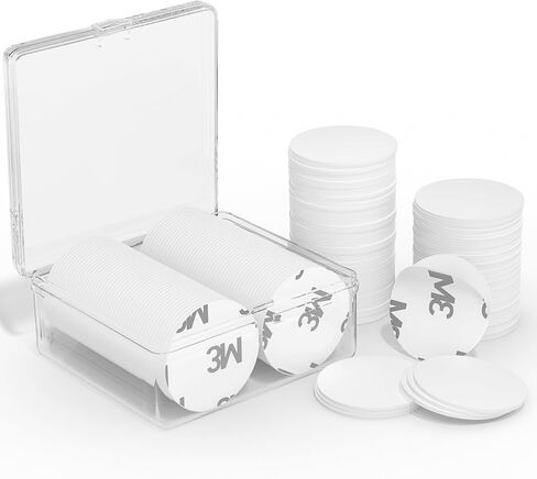 100Pcs NFC Tags, NTAG215 NFC Tags Blank White Card NFC Stickers NFC Coin Cards Compatible with TagMo and Amiibo with Adhesive Back NFC Enabled Mobile Phones for Easy Fixing and Storage Box (1 inch) in Saudi Arabia