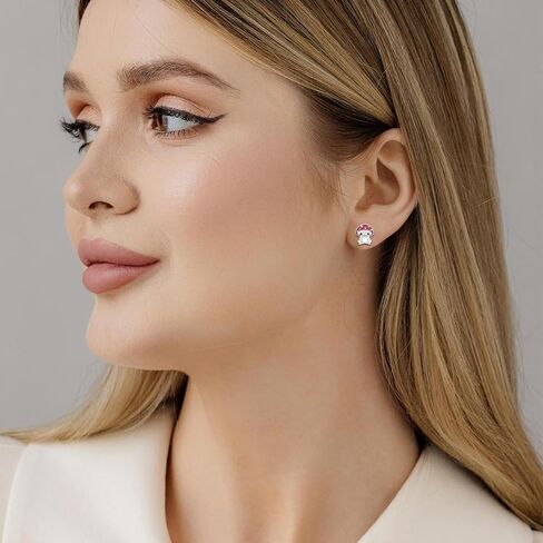 Animal Stud Earrings 925 Sterling Silver Butterfly/Unicorn /Yorkie/Beagle/Axolotl/Frog/Highland Cow/Cow/Panda/Dog/Dino/Cat/Beagle/Schnauzer/Hedgehog/Sloth Animal Jewelry Christmas Gifts for Women in Saudi Arabia