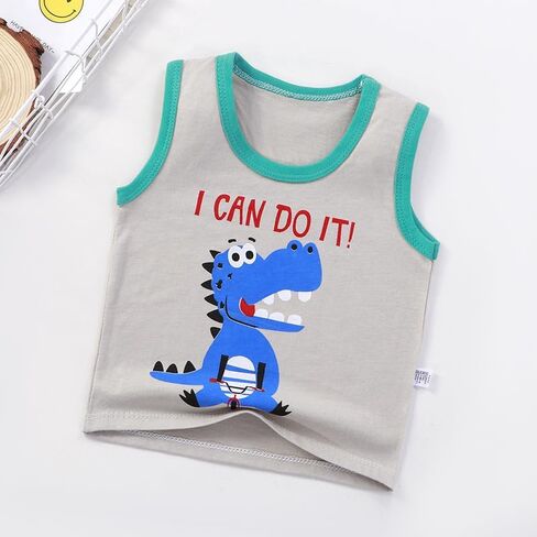 Toddler Baby Boy Summer Clothes Sleeveless Tank Tops+Shorts Outfits Dinosaur Printed Casual Shorts Set Clothing in Saudi Arabia