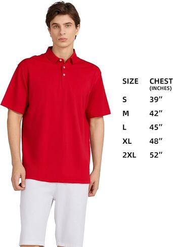 قمصان بولو رياضية للرجال بأكمام قصيرة وقمصان جولف سريعة الجفاف وقمصان أداء ماصة للرطوبة in Kuwait