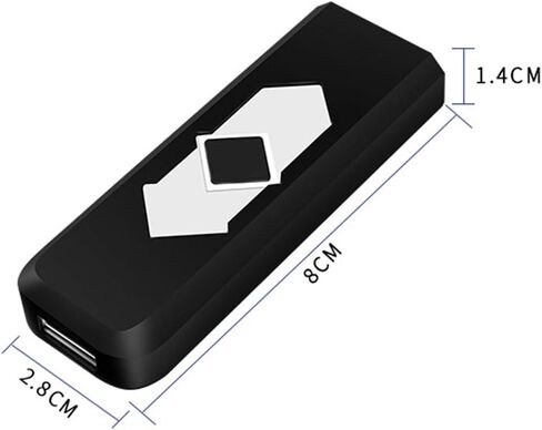 2 قطعة ولاعة إلكترونية صغيرة USB قابلة للشحن ولاعة الإشعال ضد الرياح عديمة اللهب خفيفة الوزن (أبيض) in Kuwait