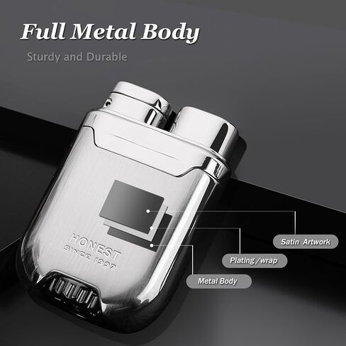 PROMISE Jet Torch Cigar Lighter, Single Flame Windproof Butane Fuel Cigarette Lighter (Black Crackle) in Saudi Arabia