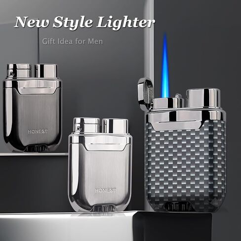 PROMISE Jet Torch Cigar Lighter, Single Flame Windproof Butane Fuel Cigarette Lighter (Black Crackle) in Saudi Arabia
