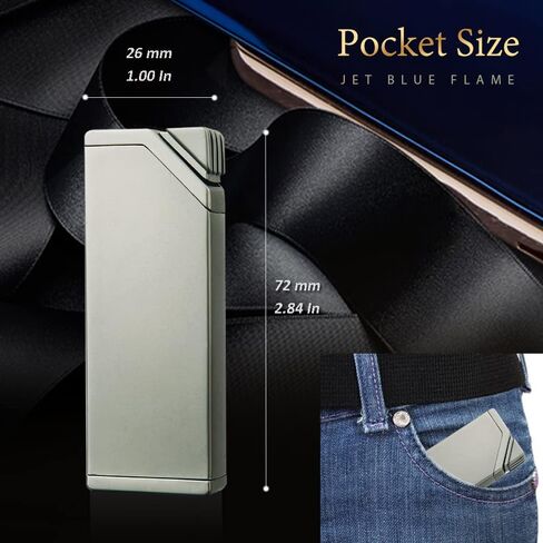 PROMISE Jet Torch Cigar Lighter, Single Flame Windproof Butane Fuel Cigarette Lighter (Black Crackle) in Saudi Arabia