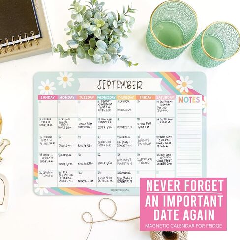 Retro Magnetic Calendar For Refrigerator Dry Erase - Magnetic Fridge Calendar Dry Erase Magnetic Whiteboard For Fridge, Refrigerator Calendar Magnetic Dry Erase Calendar, Magnet Calendar For Fridge in Saudi Arabia