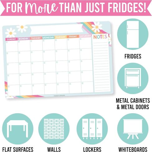 Retro Magnetic Calendar For Refrigerator Dry Erase - Magnetic Fridge Calendar Dry Erase Magnetic Whiteboard For Fridge, Refrigerator Calendar Magnetic Dry Erase Calendar, Magnet Calendar For Fridge in Saudi Arabia