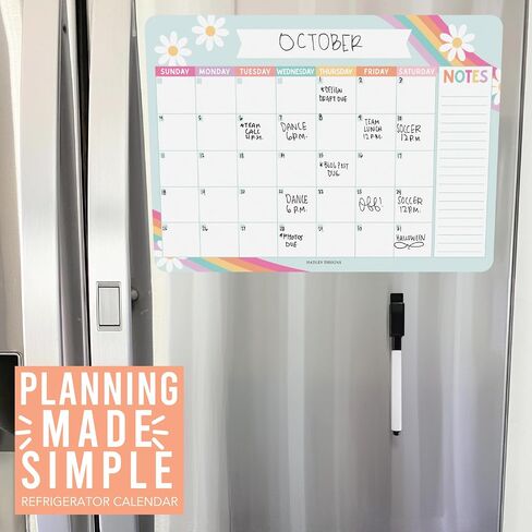 Retro Magnetic Calendar For Refrigerator Dry Erase - Magnetic Fridge Calendar Dry Erase Magnetic Whiteboard For Fridge, Refrigerator Calendar Magnetic Dry Erase Calendar, Magnet Calendar For Fridge in Saudi Arabia