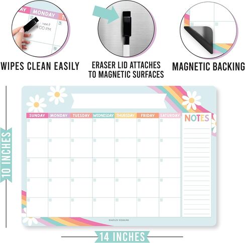 Retro Magnetic Calendar For Refrigerator Dry Erase - Magnetic Fridge Calendar Dry Erase Magnetic Whiteboard For Fridge, Refrigerator Calendar Magnetic Dry Erase Calendar, Magnet Calendar For Fridge in Saudi Arabia