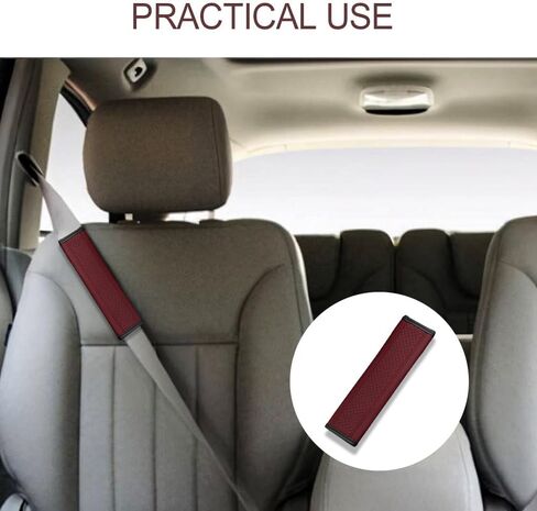 2PCS Car Seat Belt Cover Pad, Soft Auto Seat Belt Cover, Universal Safety Strap Cover, Fiber Leather Seatbelt Shoulder Strap Covers Automotive Interior Accessories for Car Truck SUV (Beige) in Saudi Arabia