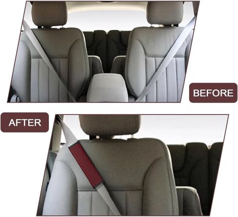 2PCS Car Seat Belt Cover Pad, Soft Auto Seat Belt Cover, Universal Safety Strap Cover, Fiber Leather Seatbelt Shoulder Strap Covers Automotive Interior Accessories for Car Truck SUV (Beige) in Saudi Arabia