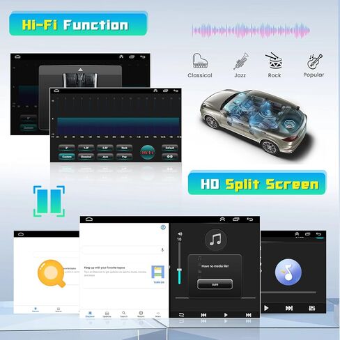راديو ستيريو للسيارة Hi-Fi 2+64G Android 13 لسيارة Hyundai Elantra 2007-2010، شاشة لمس عالية الدقة 9 بوصات مع Apple CarPlay Android Auto اللاسلكي، كاميرا احتياطية AHD، وصلة مرآة، GPS، WiFi in Kuwait