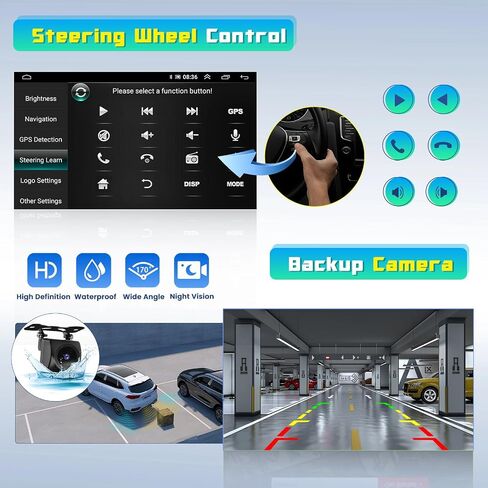 راديو ستيريو للسيارة Hi-Fi 2+64G Android 13 لسيارة Hyundai Elantra 2007-2010، شاشة لمس عالية الدقة 9 بوصات مع Apple CarPlay Android Auto اللاسلكي، كاميرا احتياطية AHD، وصلة مرآة، GPS، WiFi in Kuwait