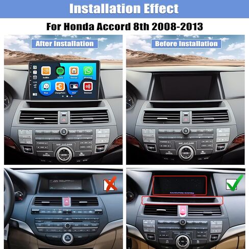 [2+64G] Android 13 Car Stereo for Honda Accord 8th 2008-2013 with Wireless Carplay&Android Auto,10.1 Inch Touch Screen Car Radio with Mirror Link GPS WiFi Bluetooth FM/RDS Dual USB+Backup Camera in Saudi Arabia