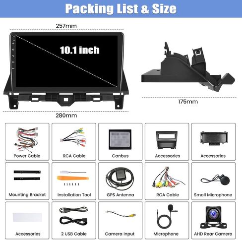 [2+64G] Android 13 Car Stereo for Honda Accord 8th 2008-2013 with Wireless Carplay&Android Auto,10.1 Inch Touch Screen Car Radio with Mirror Link GPS WiFi Bluetooth FM/RDS Dual USB+Backup Camera in Saudi Arabia