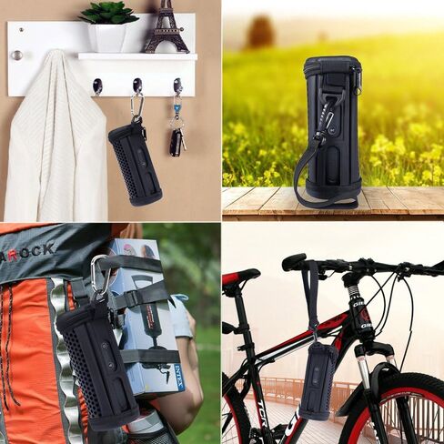 حافظة Zaracle JBL Flip 4، حافظة حمل من البولي يوريثان، حقيبة سفر، غطاء حماية لمكبر صوت بلوتوث محمول مقاوم للماء JBL Flip4 (أسود) in Kuwait