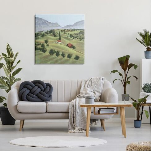 Stupell Industries Scenic Countryside Sloped Hills Distant Rural Cottages, Design by Ziwei Li in Saudi Arabia