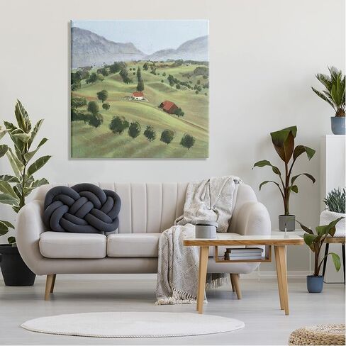 Stupell Industries Scenic Countryside Sloped Hills Distant Rural Cottages, Design by Ziwei Li in Saudi Arabia