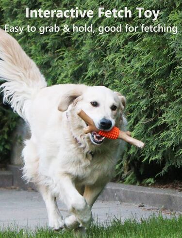 SCHITEC Dog Chew Toy for Aggressive Chewers, Tough Big Nylon & Rubber Teething Stick with Real Maple Wood Flavor for Large Medium Breed in Saudi Arabia