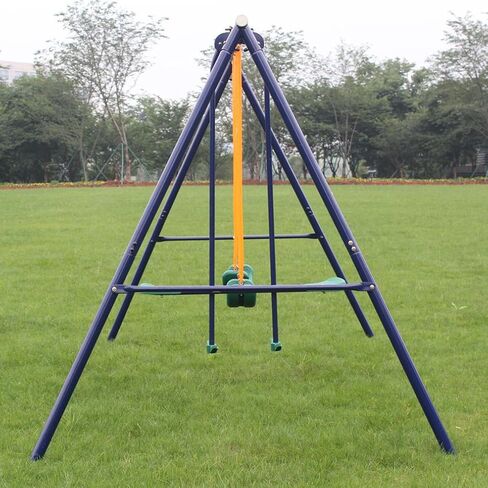 CUVUC Outdoor Metal Swing Set with Glider for Kids: 124" x 74" x 73", Includes 4 Swings - Perfect Playground Set for Backyards in Saudi Arabia