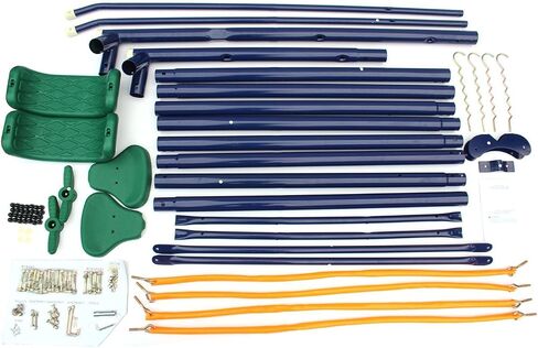 CUVUC Outdoor Metal Swing Set with Glider for Kids: 124" x 74" x 73", Includes 4 Swings - Perfect Playground Set for Backyards in Saudi Arabia