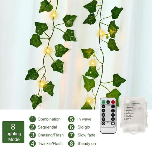 YJFWAL 15 Pack113 FT Artificial Green Ivy Leaf Vines, Fake Vines Greenery Hanging Plant Vine Leaves with Nylon Ties for Bedroom Wall Wedding Party Trellis Fence Pergola Balcony Event Aesthetic Decor in Saudi Arabia