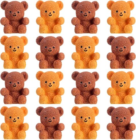 Yousoontic 100 Pcs Resin Bear Cute Miniature Bear Mini Resin Animal Figures Ornaments for Birthday Cake Decor DIY Wedding Party Favor Supplies Stuff Accessories Gift in Saudi Arabia