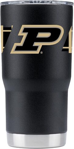 Gametime Sidekicks Purdue 20oz Black Tumbler - Officially Licensed, 18/8 Stainless Steel, Double-walled, Vacuum-insulated, UV LED Printed Logos, Sweatless, Stays Hot/Cold - 360 Wrap in Saudi Arabia