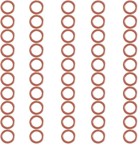 BELOMI 50PCS O-Ring Replacement, OEM#11105 Vehicle Oil Drain Plugs, Nitrile Rubber Automobile Transmission Engine Gasoline Sealing Gasket Rings, Universal for SUV, Truck, Motorcycle（Black） in Saudi Arabia