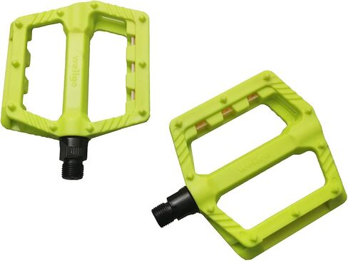 Wellgo Mountain Bike Pedals 9/16" Non-Slip Plastic Road Bicycle Pedals 2DU Pedals for MTB Hybrid Bike Folding Bike (Green) in Saudi Arabia