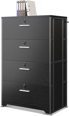 AODK File Cabinet Filing Cabinet for Home Office, Large File Cabinets with Lock, Office Storage Cabinet 4 Drawer for Legal/Letter/A4 File, White in Kuwait