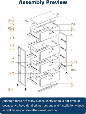 AODK File Cabinet Filing Cabinet for Home Office, Large File Cabinets with Lock, Office Storage Cabinet 4 Drawer for Legal/Letter/A4 File, White in Kuwait