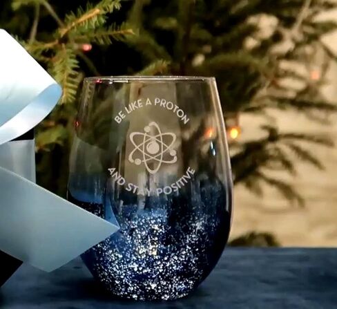 Mothers Day Gifts for Science Teacher, Be Like a Proton and Stay Positive Science Teacher Wine Glass and Funny Atom Socks Gift Set, Teacher Appreciation Gifts for Men Women in Kuwait