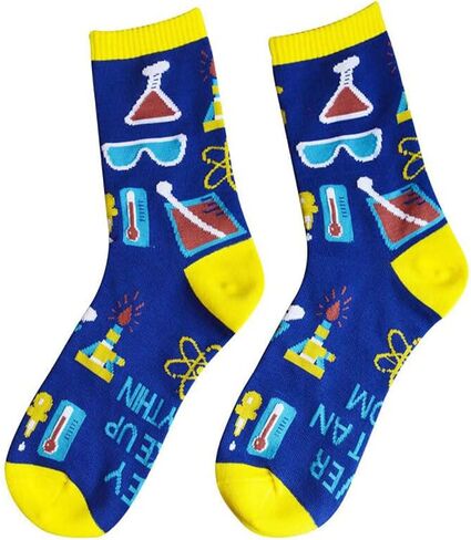 Mothers Day Gifts for Science Teacher, Be Like a Proton and Stay Positive Science Teacher Wine Glass and Funny Atom Socks Gift Set, Teacher Appreciation Gifts for Men Women in Kuwait
