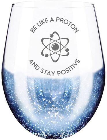 Mothers Day Gifts for Science Teacher, Be Like a Proton and Stay Positive Science Teacher Wine Glass and Funny Atom Socks Gift Set, Teacher Appreciation Gifts for Men Women in Kuwait