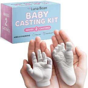 Luna Bean Baby Casting Kit - Hand & Foot Keepsake Mold, 2pc, New Mom Gift in Kuwait