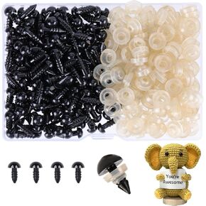 XKDOUS 6-18 mm Safety Eyes, 8 Sizes Crochet Eyes for Amigurumi in Saudi Arabia
