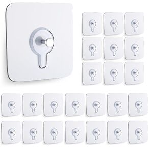 24PCS Picture Hangers Without Nails, Wall Hangers Without Nails, Adhesive Wall Hooks, to use Inside Kitchen, Bathroom, Home and Office (8mm) in Kuwait