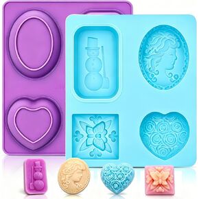 SJ Rectangle Soap Mold Set, 3-Pack 6-Cavity Silicone Soap Molds in Kuwait